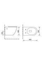 Унитаз SantiLine SL-5005MRB подвесной под мрамор