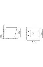 Унитаз SantiLine SL-5004SM-BD подвесной белый