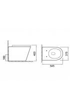 Унитаз SantiLine SL-5020MB приставной, черный матовый