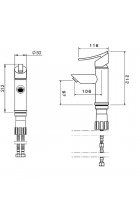 Смеситель Shouder Tenso 0090204 для раковины