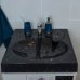 Раковина над стиральной машиной Stella Polar Миро 60х60 черный мрамор