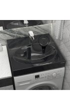 Раковина над стиральной машиной Stella Polar Миро 60х60 черная