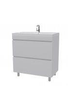 Тумба с раковиной Stella Polar Памелла 70 (2 ящ.) напольная белая Тумба с раковиной Stella Polar Памелла 70 (2 ящ.) напольная белая
