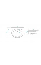 Тумба с раковиной Stella Polar Кармела 75 напольная, ольха белая