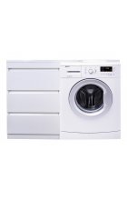Тумба с раковиной Style Line Даллас 130 L (3 ящ.) Люкс Plus напольная белая