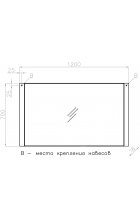 Зеркало Style Line Лотос 120 белый глянец