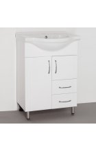 Тумба с раковиной Style Line Эко Стандарт №10/2 (2 ящ.) 60 напольная белая