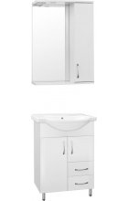 Тумба с раковиной Style Line Эко Стандарт №10/2 (2 ящ.) 60 напольная белая