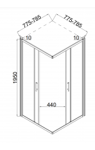 Душевой уголок Taliente TA-08082-1CB 80х80