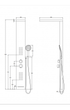 Душевая панель Taliente TA-G-S04C+s