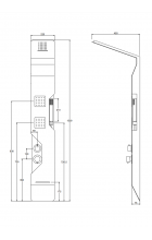 Душевая панель Taliente TA-G-A05W/Bcr+s