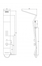 Душевая панель Taliente TA-G-A06B/Bb+s