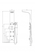 Душевая панель Taliente TA-G-A02Wcr+s