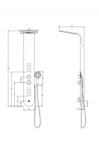 Душевая панель Taliente TA-G-A03Wcr+s