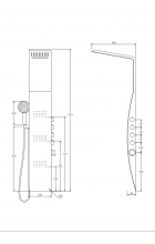 Душевая панель Taliente TA-G-A04Wcr