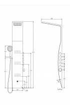 Душевая панель Taliente TA-G-A04Wcr+s
