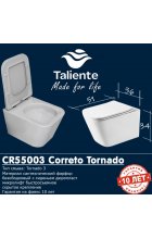 Унитаз Taliente Correto Tornado 3 CR55003 подвесной