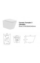 Унитаз Taliente Correto Tornado 3 CR55003 подвесной