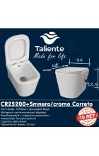 Унитаз Taliente Correto CR25200+SMnero подвесной