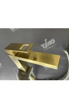 Смеситель Timo Briana 7111/17F золото матовое для раковины