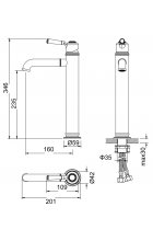 Смеситель Timo Arisa 5311/03F черный для раковины