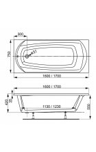 Акриловая ванна Vagnerplast EBONY 170