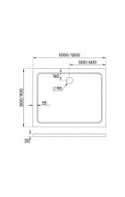 Душевой поддон Veconi TZ-09 100х80