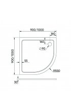 Душевой поддон Veconi TZ-10 100х100