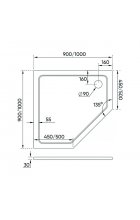 Душевой поддон Veconi TZ-12 100х100