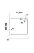 Душевой поддон Veconi TZ-08 90х90