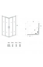 Душевой уголок Veconi RV-11 100х100х195