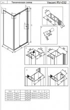 Душевой уголок Veconi RV-032 110х80х195 Душевой уголок Veconi RV-032 110х80х195