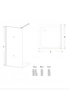 Душевая перегородка Veconi KR-72 Frost line 90х200