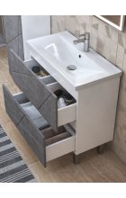 Тумба с раковиной Vigo Geometry 70 напольная бетон