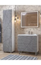 Тумба с раковиной Vigo Geometry 70 напольная бетон