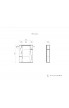 Зеркало-шкаф Vigo Alessandro 3-55 синий