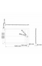 Душевой поддон Wasserkraft Wiese 84T06
