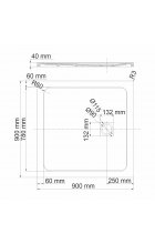Душевой поддон Wasserkraft Rhin 44T03