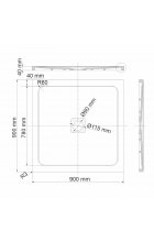 Душевой поддон Wasserkraft Dinkel 58T03