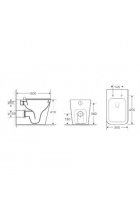 Комплект WeltWasser AMBERG 404 + GELBACH 002 GL-WT + AMBERG RD-BL инсталляция с унитазом и кнопкой смыва