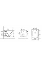 Унитаз WeltWasser WW MERZBACH 041 XL MT-BL подвесной, черный матовый