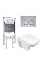 Комплект WeltWasser AMBERG 497 ST + KEHLBACH 004 GL-WT + AMBERG RD-CR инсталляция с унитазом и кнопкой смыва Комплект WeltWasser AMBERG 497 ST + KEHLBACH 004 GL-WT + AMBERG RD-CR инсталляция с унитазом и кнопкой смыва