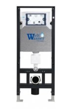 Комплект WeltWasser AMBERG 506 + KEHLBACH 004 GL-WT + AMBERG RD-MT CR инсталляция с унитазом и кнопкой смыва