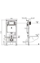 Комплект WeltWasser AMBERG 506 ST + KEHLBACH 004 GL-WT + AMBERG RD-WT инсталляция с унитазом и кнопкой смыва