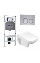 Комплект WeltWasser AMBERG 506 ST + KEHLBACH 004 GL-WT + AMBERG RD-CR инсталляция с унитазом и кнопкой смыва Комплект WeltWasser AMBERG 506 ST + KEHLBACH 004 GL-WT + AMBERG RD-CR инсталляция с унитазом и кнопкой смыва