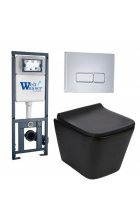 Комплект WeltWasser MARBERG 410 + GELBACH 004 MT-BL + MAR 410 SE инсталляция с унитазом и кнопкой смыва Комплект WeltWasser MARBERG 410 + GELBACH 004 MT-BL + MAR 410 SE инсталляция с унитазом и кнопкой смыва