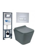 Комплект WeltWasser MARBERG 410 + GELBACH 004 MT-GR + MAR 410 SE инсталляция с унитазом и кнопкой смыва Комплект WeltWasser MARBERG 410 + GELBACH 004 MT-GR + MAR 410 SE инсталляция с унитазом и кнопкой смыва