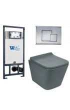 Комплект WeltWasser MARBERG 507 + GELBACH 004 MT-GR + MAR 507 SE инсталляция с унитазом и кнопкой смыва Комплект WeltWasser MARBERG 507 + GELBACH 004 MT-GR + MAR 507 SE инсталляция с унитазом и кнопкой смыва