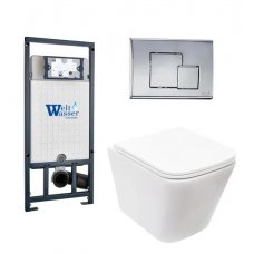 Комплект WeltWasser MARBERG 507 + GELBACH 004 MT-WT + MAR 507 SE инсталляция с унитазом и кнопкой смыва