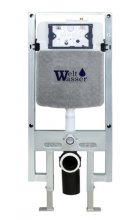 Комплект WeltWasser AMBERG 497 ST + GELBACH 004 GL-WT + AMBERG RD-MT CR инсталляция с унитазом и кнопкой смыва
